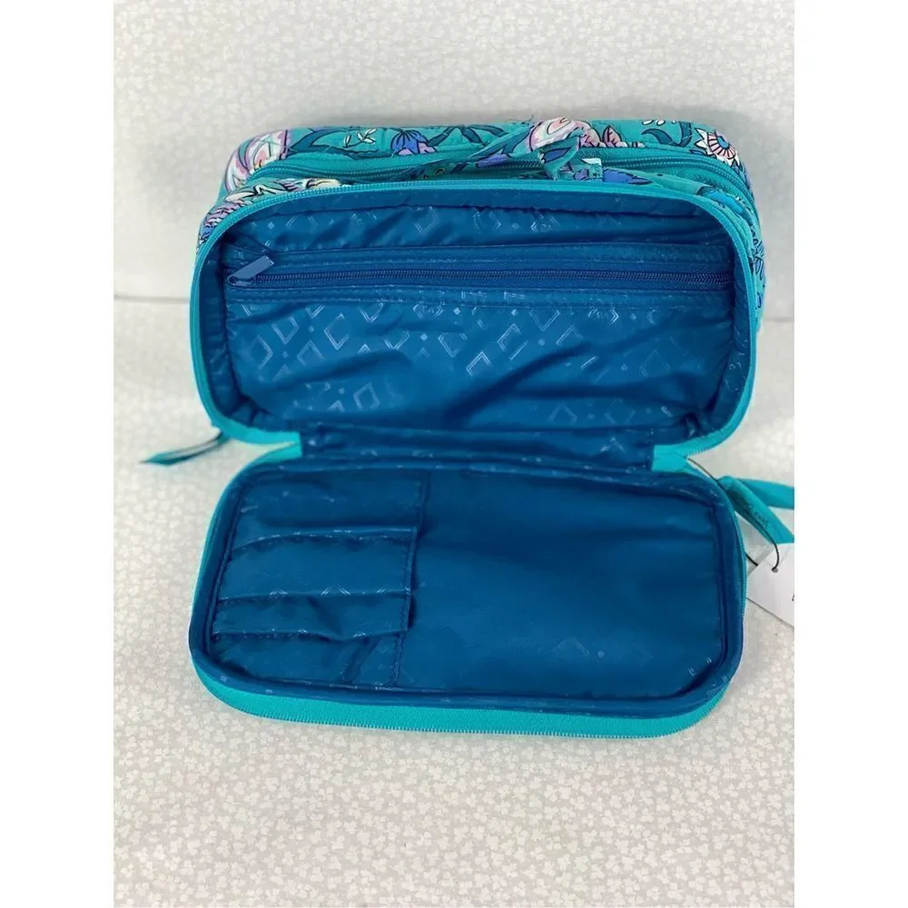 VERA BRADLEY Blush & Brush Makeup Case - PEACOCK GARDEN